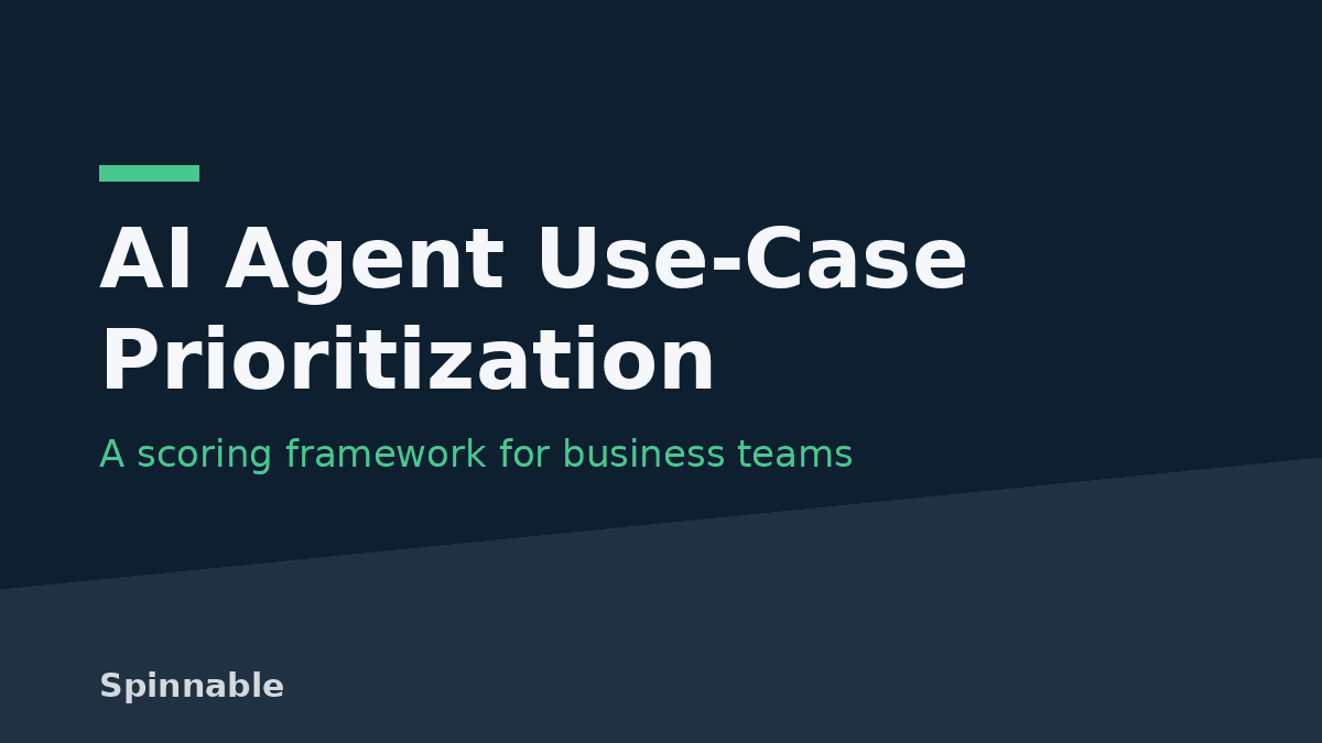 AI Agent Use Case Prioritization: Enterprise Scoring Framework